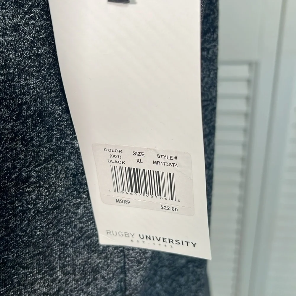 New. Rugby University. Men’s Shirt, Size: XL. Color Black.
